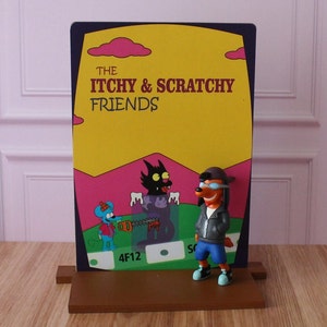 Cardback Artwork and handmade doll &quot;Poochie&quot;,  The Simpsons, Los Simpson, Custom Blister, The best Simpsons gift, Original Simpsons Gift