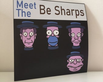 Cool Gift, "Be Sharps" real size LP cover + LP Label, The Best Simpsons Gift, This set does not include the LP, Simpsons Fans