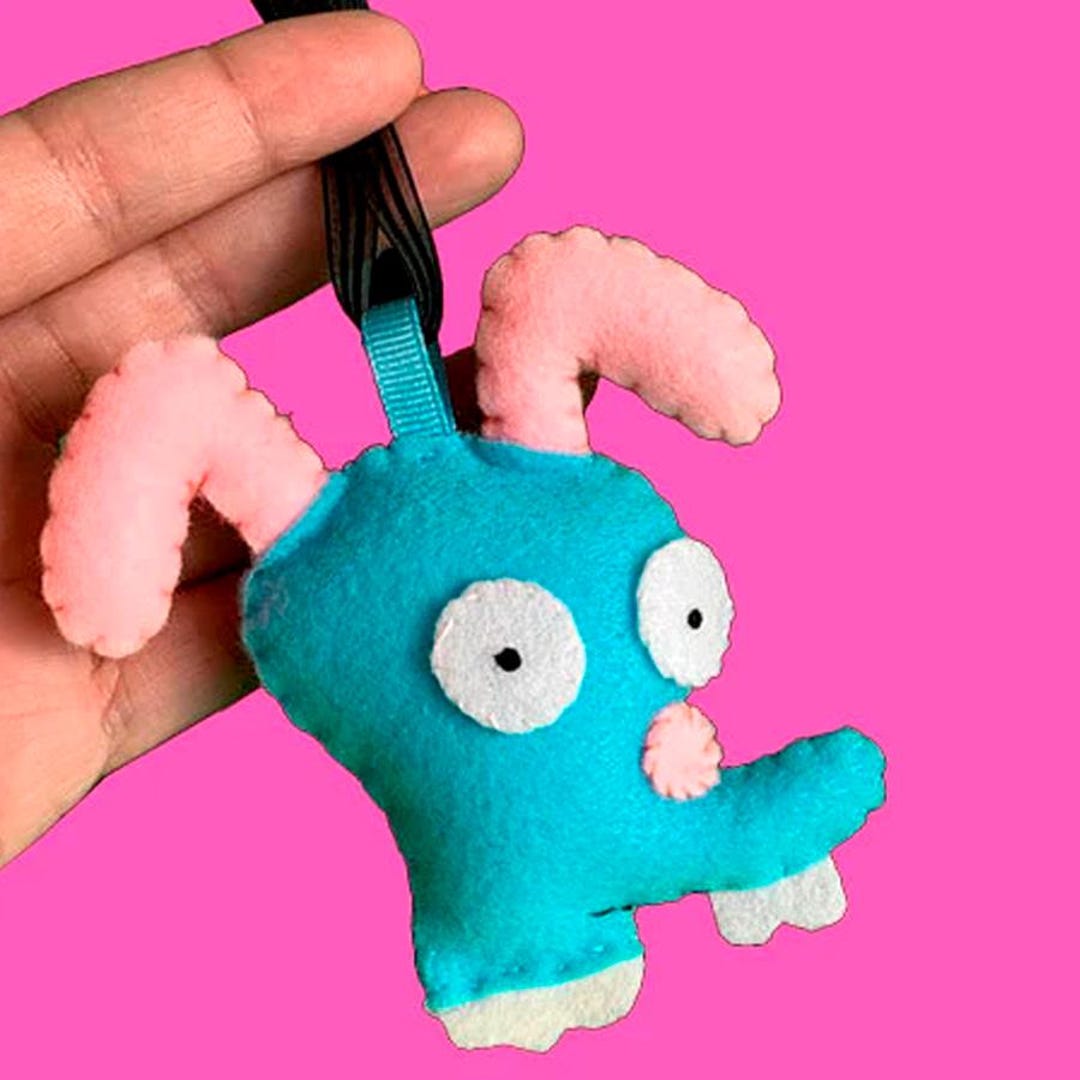 Mr. Honey Bunny Head. Plushie. the Simpsons. Lisa. Bart. Gift. Necklace ...