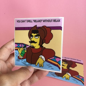 Sticker &quot;Rancho Relaxo&quot;,  The Simpsons Fan, Perfect Gift, Original Gift, Rancho Relaxo, Los Simpson
