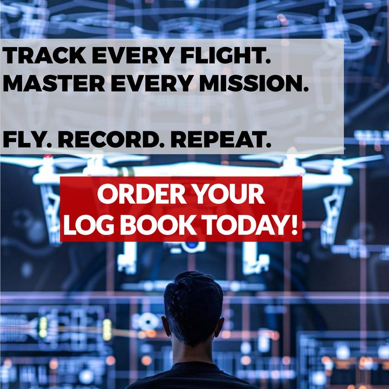 Editable Drone Log Book | Drone Maintenance Journal | Pilot Flight Book ...