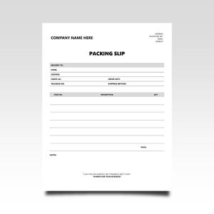 Editable Packing Slip Template, Customer Delivery Note (Microsoft Word, Digital Download)