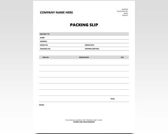 Bearbeitbare Lieferscheinvorlage, Kundenlieferschein (Microsoft Word, digitaler Download)