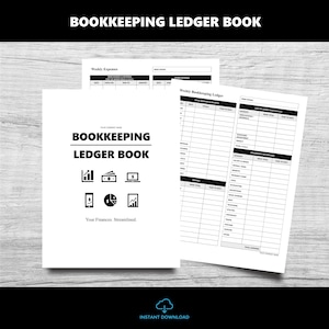 Buchhaltung-Ledger-Buch - Wöchentlicher Buchhaltungs-Organizer für kleine Unternehmen - Microsoft Word & PDF