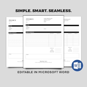 Anpassbare Rechnungsvorlage: Bearbeitbar in Microsoft Word