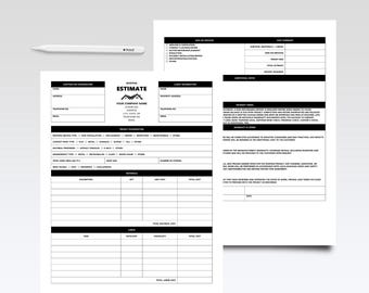 Roofing Estimate Template – Professional Roofing Estimate Form Contractor Invoice Roofing Proposal: Microsoft Word