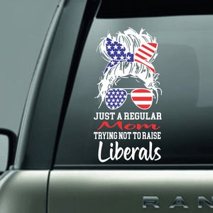 Just a Regular Mom trying not to raise Liberals Decal