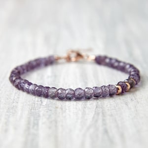 Gemstone bracelet - Alexandrite bracelet June birthstone bracelet Alexandrite jewelry June birthday gift for mom Alexandrite birthstone