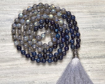Mala beads 108 - Prayer beads for meditation Yoga necklace Prayer necklace Mala jewelry Mala gifts Spiritual japa mala Natural stone mala