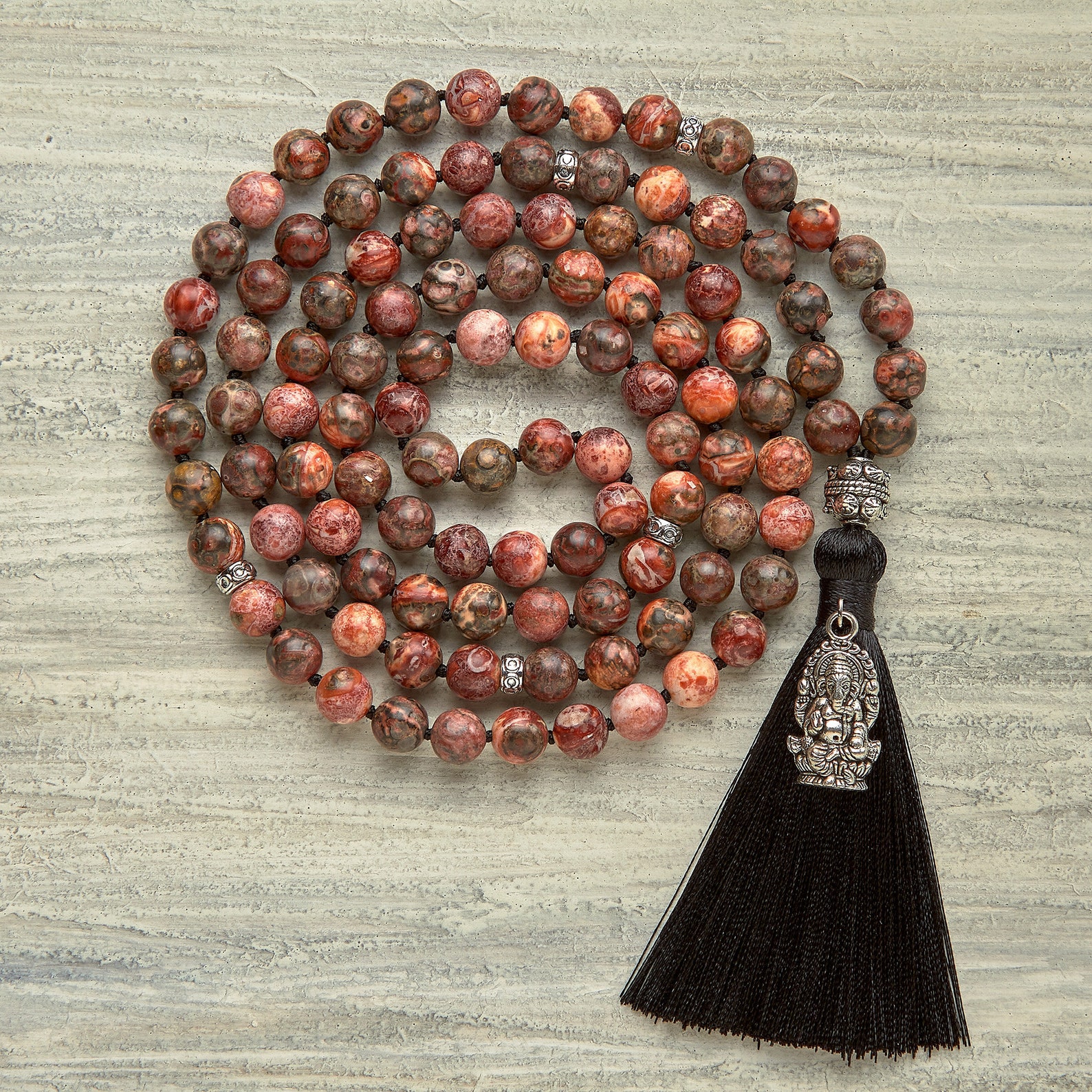 108 prayer beads Ganesha necklace Prosperity mala necklace Etsy