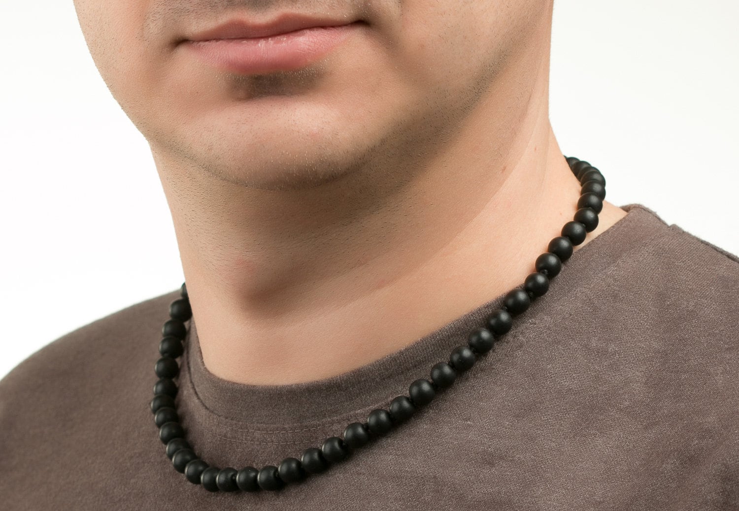 Shungite Necklace Mens Necklace Mens Beaded Necklace Shungite Etsy Canada