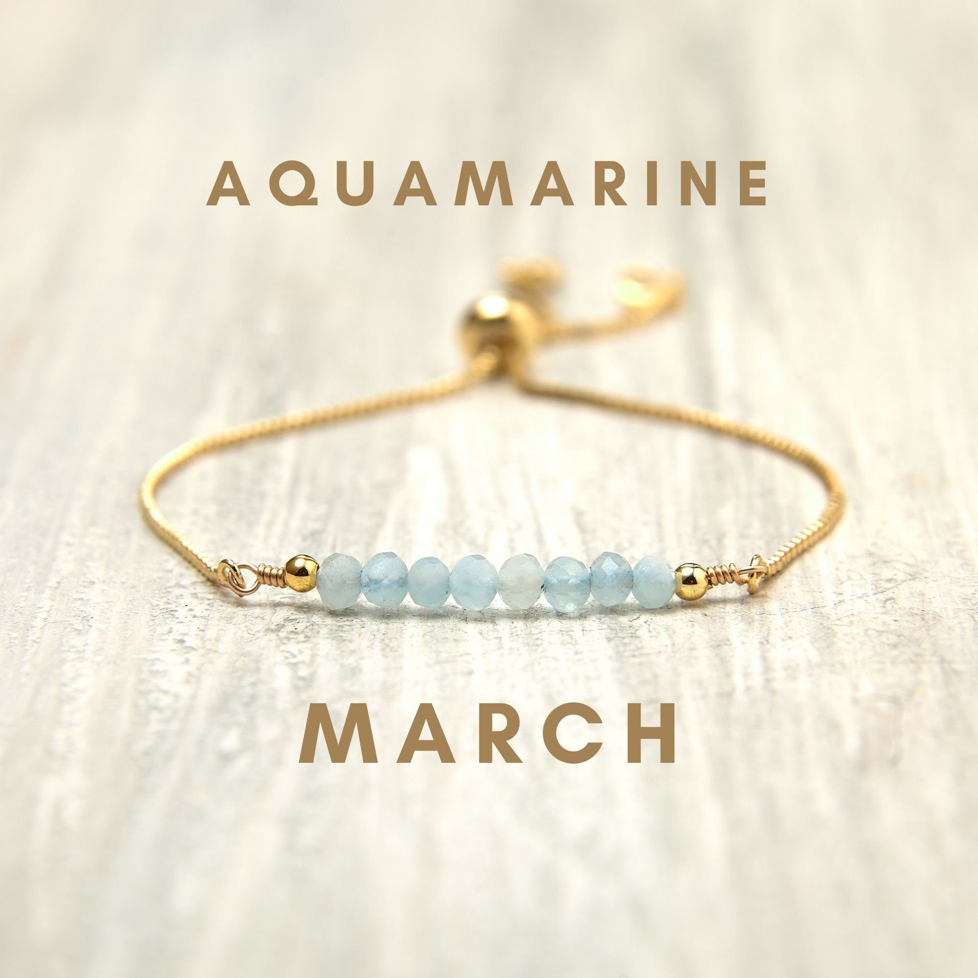 ブレスレット STONEHENgE Lucky You March 14K birthstone bracelet BYB1232G_medium.jpg?v=1701698559