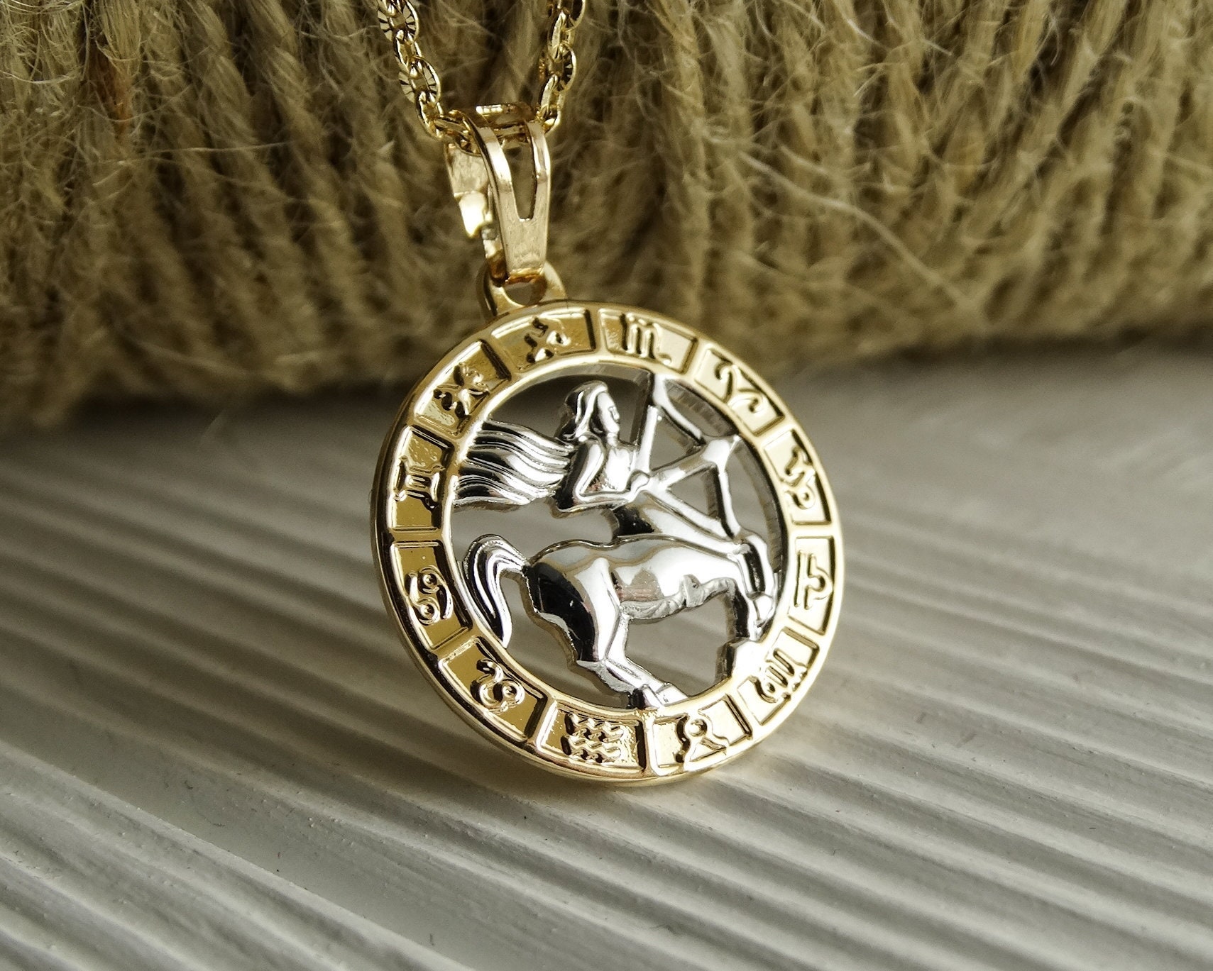 Zodiac necklace Sagittarius jewelry Womens birthday gift for Etsy