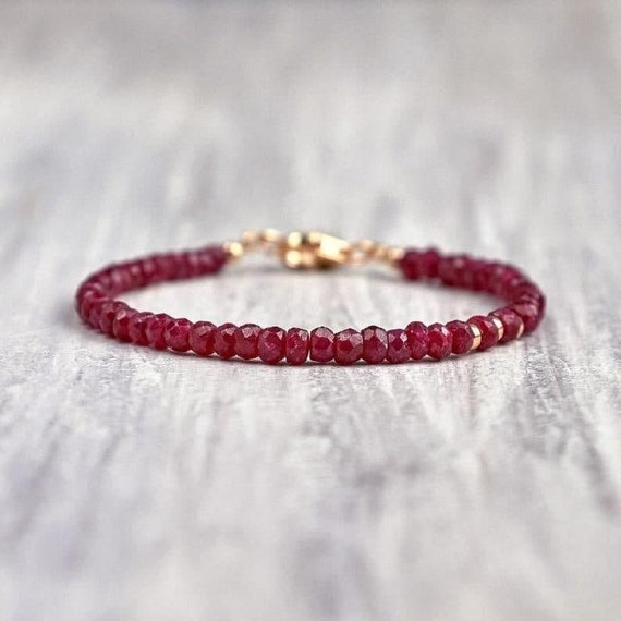 Stunning Beauty! Kashmir Ruby Genuine Gemstone Bracelet B4564 — Sarah  Designs Jewelry