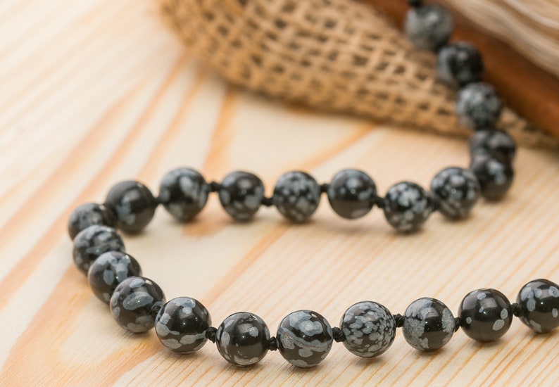 Mens obsidian necklace Clearance