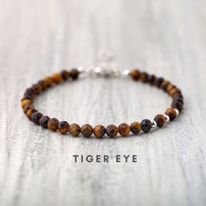 Tiger eye bracelet Evil eye bracelet Tigers eye jewelry Adjustable bracelet Protection bracelet Gemstone bracelet Healing stone bracelet