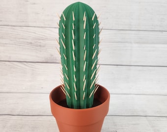 Cactus Planter - Toothpick Dispenser - 3D Printed Cactus - Fake Planter