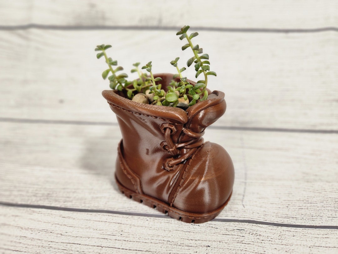 Mini Walle Boot 3D Printed Planter Cute Decor or Gift Planter Pot Gift