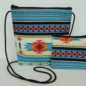 Western Purse,Southwestern Small Crossbody,Navajo Purse,Aztec Coin Purse,Tribal Print Pouch,Saddle Blanket Purse,Native Indian Bag,Wallet