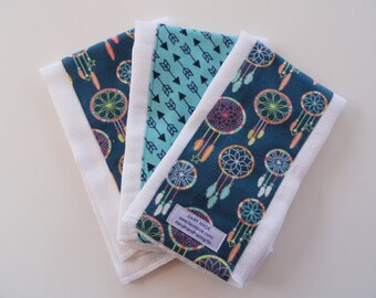 Dreams Burp Rag Feeding Helper Sleep Sunshine Cute Baby Sayings Flannel Reversible Two Layer Burppad Burp Cloth Spit-Up Catcher Moon