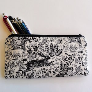 Rifle Paper Co. Wildwood Fable Zipper Pouch: Pen & Cosmetic Case