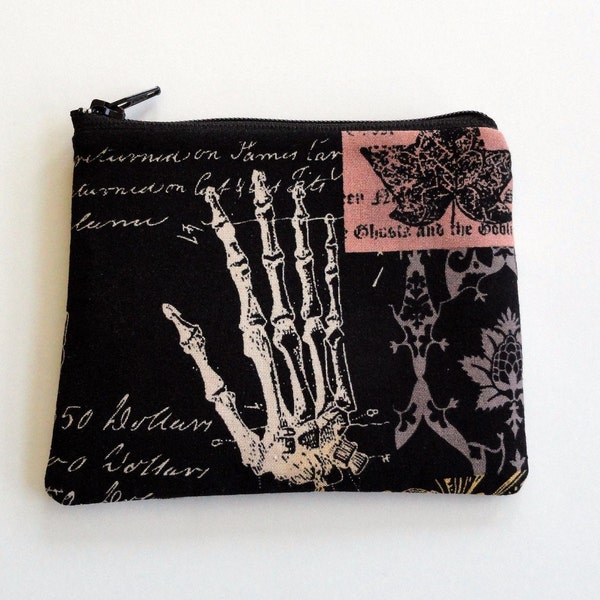 Nevermore Purse,Edgar Poe,Raven Purse,Halloween Change Purse,Goth,Bat,Owl,Skull,Frog,Bones,Coin Purse,Witchcraft,Black Magic,Spider Wallet