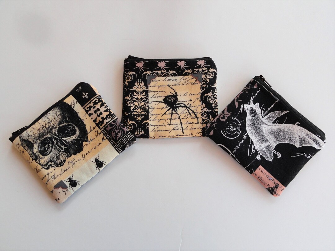 Nevermore Purse,edgar Poe, Raven Purse,halloween Change Purse,goth,bat
