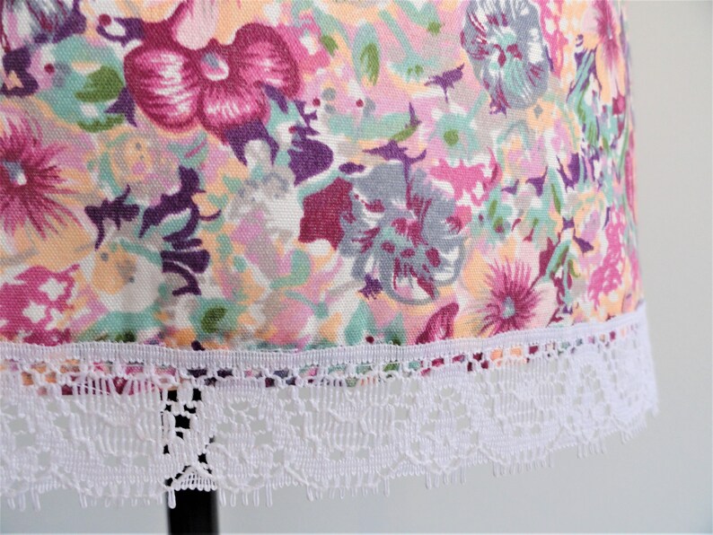Retro Half Apron Floral Apron Vintage Style Apron Retro Apron Spring Flowers Baking Apron Pink Apron,Womens Half Lace Trimmed Apron