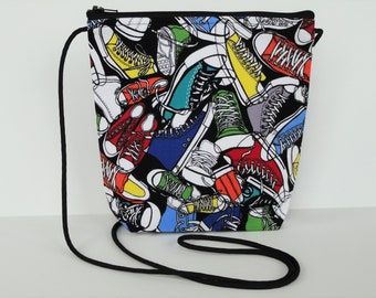 Converse High Top Shoe Purse & Wallet Set: 3D Small Fabric Crossbody Bag