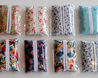 Purse Tissue Holder, Rifle & Liberty Fabric: Travel Size Floral Print, Reusable