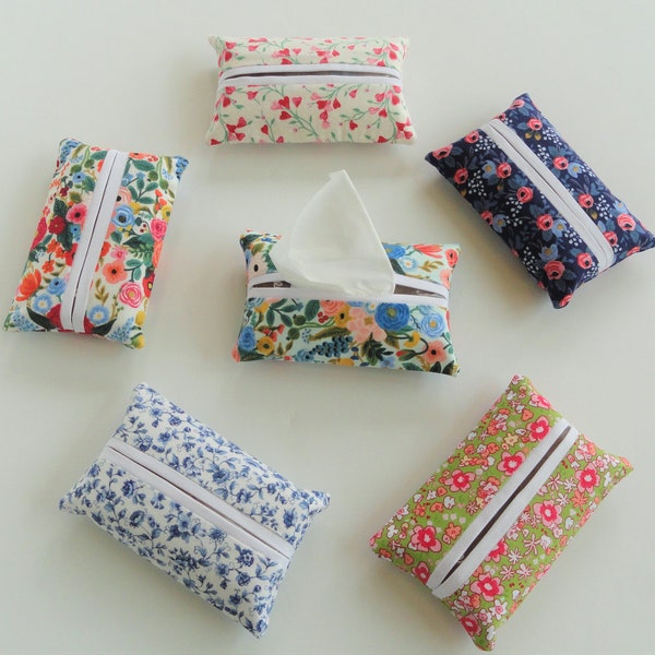 Purse Tissue Holder,Rifle Paper Fabric,Pocket Tissue Case,Facial Tissue Holder,Travel Tissue Case Cover Pouch,Small Tissue Pack Holder