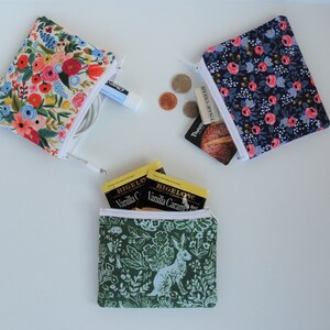 Mustard Yellow Dandelion Zipper Pouch,Floral Pencil Pouch,Floral Makeup Bag,Cosmetic Bag,Coin Purse,Wallet,Purse Organizer,Journal Pen Pouch image 10