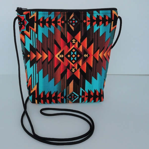 Western Purse,Southwestern Crossbody,Native American Purse,Navajo Purse,Aztec,Tribal Purse,Saddle Blanket Purse,Zipper Wallet,Change Purse