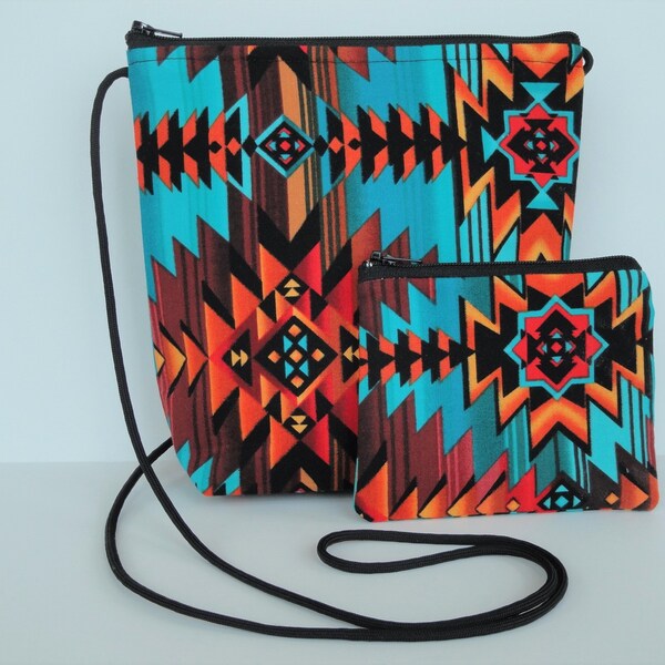 Indians Native American Navajo Aztec Tribal Print Crossbody Bags