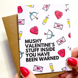 Funny Valentine&#39;s Day Card Mushy Valentine&#39;s Day Card for Girlfriend Valentines Card for Boyfriend