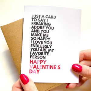 I Love You So Much Valentines Day Card Sweet Funny Card for Valentines Day