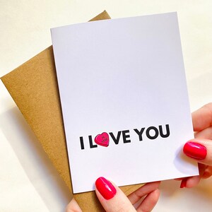 Cute Valentine&#39;s Day I Love You Card Be Mine Card