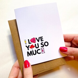 Cute Valentines Day Card I Love You So Much Card for Girlfriend Valentine Card for Boyfriend