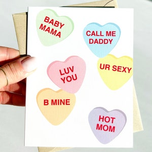 Hot Mom Funny Valentines Day Card for Parents Valentine for Girlfriend Card for Wife