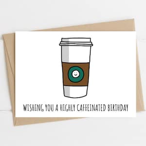Kaffee Geburtstagskarte Alles Gute zum Geburtstagkarte Kaffeeliebhaber Karte zum Geburtstag Erster Geburtstag Geburtstagskarte für Freund Lustige Kaffee-Geburtstagskarte