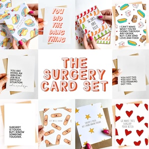 Jeu de cartes de soutien chirurgical 10 cartes sélectionnées pour le package de soins de soutien chirurgical