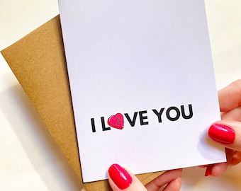 I Love You Cute Valentines Day Card Be Mine Card