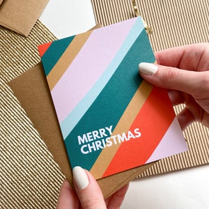 Merry Christmas Contemporary Christmas Card Simple Christmas Card