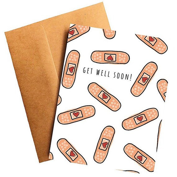 Kleenex Box of tissues Get well card Hand embroidered card Get well soon card Feel Better card