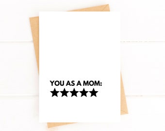 Funny Mother's Day Card Five Star Mom