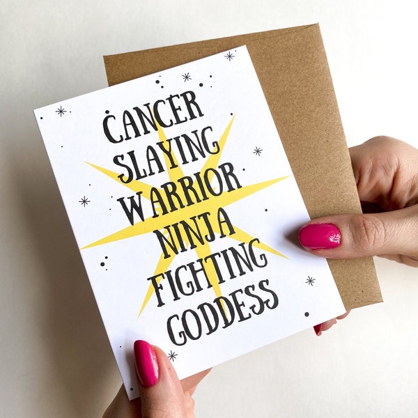 Cancer Slaying Warrior Ninja Fighting Goddess Cancer Survivor Card Cancer Card