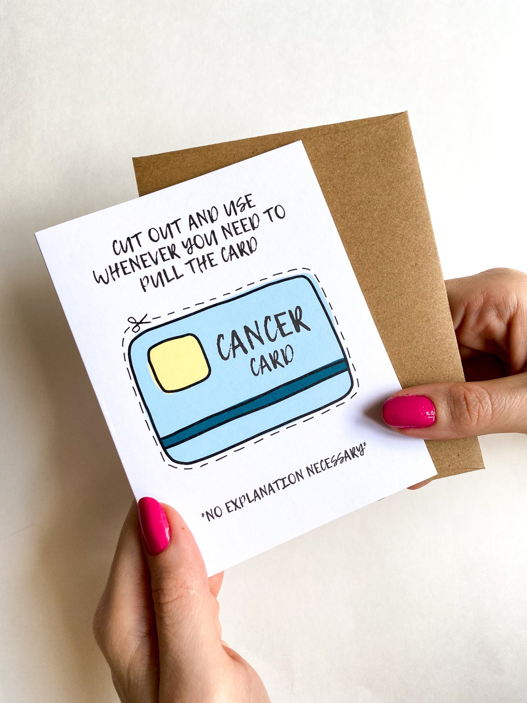 The Cancer Card Pull the Cancer Card Funny Cancer Support Card - Etsy