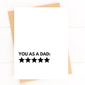 Funny Father&#39;s Day Card Five Star Dad Card