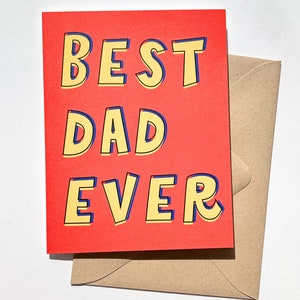 Jolie carte pour la fête des pères, le meilleur papa de tous les temps