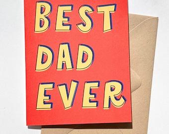 Cute Father's Day Card Best Dad Ever